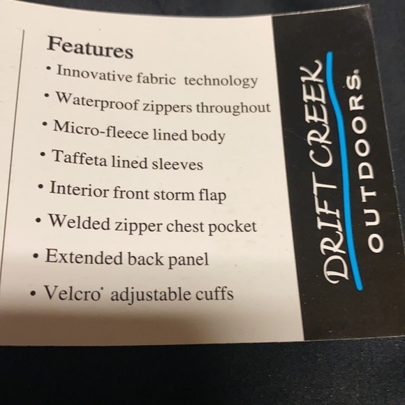 1X/2X Black Driftcreek Outdoors Jacket - Picture 6 of 8